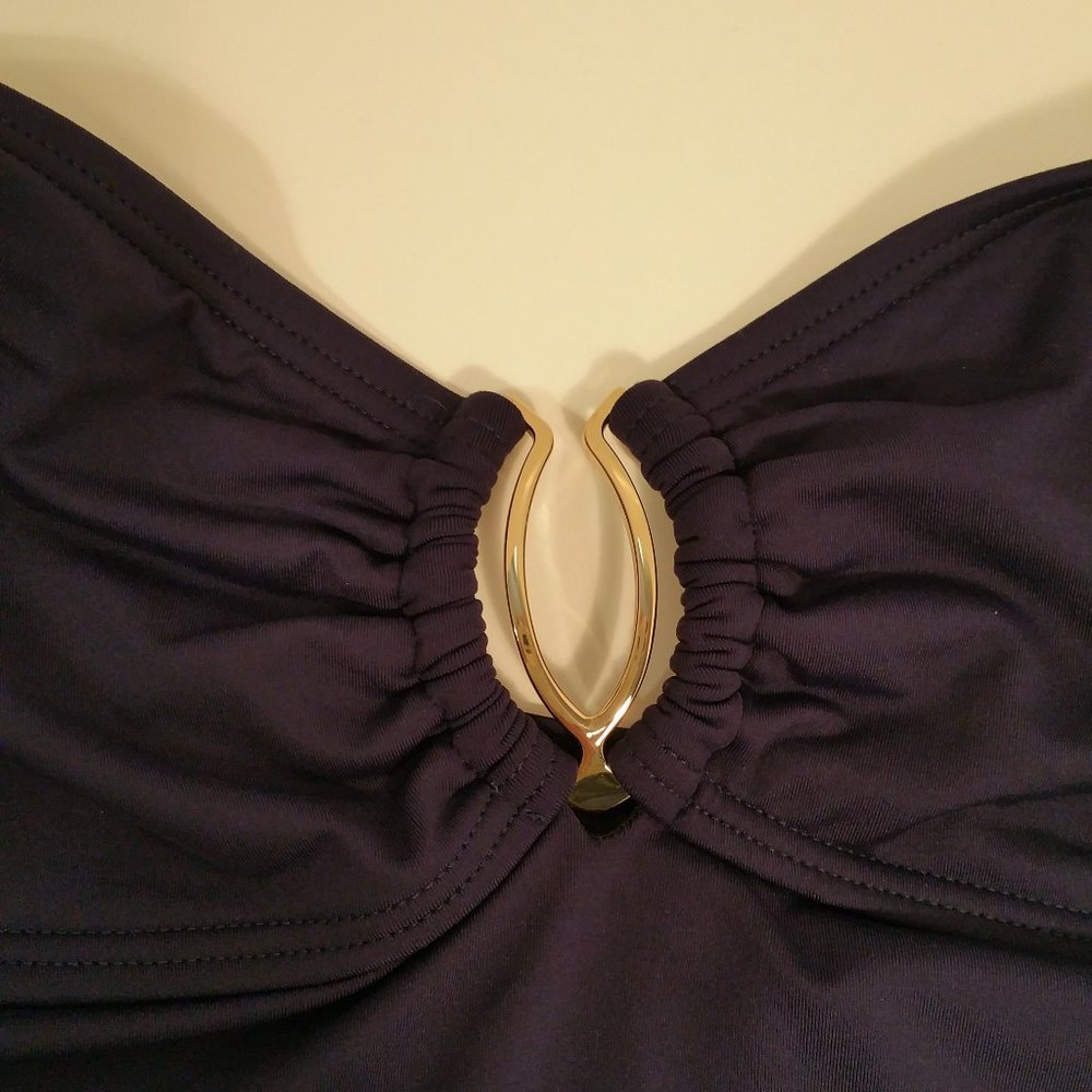 Vince Camuto Navy Blue One Piece Swimsuit Sz 8